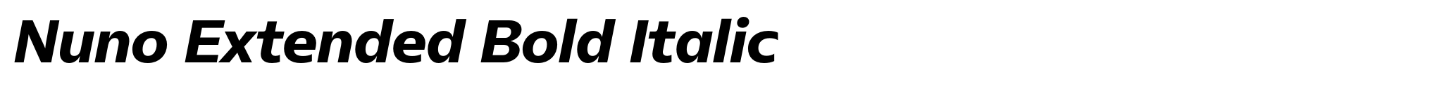 Nuno Extended Bold Italic image